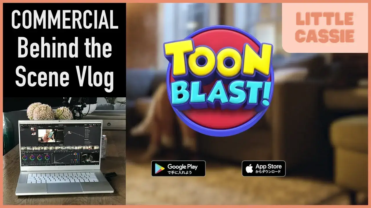 Lai and her husband in a Toon Blast commercial
